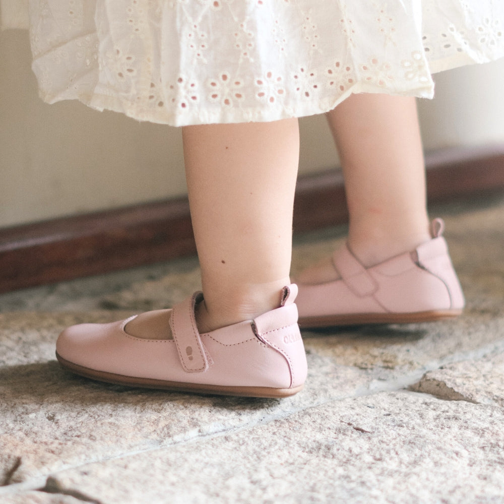 Mary Janes Olivia Barefoot Shoes - Soft Rose