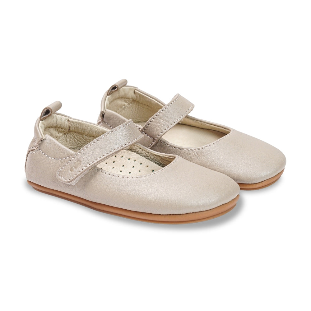 Mary Janes Olivia Barefoot Shoes - Champagne