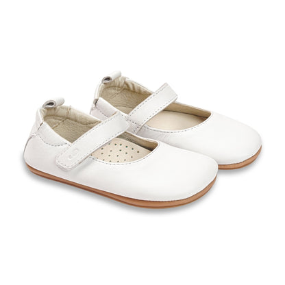 Mary Janes Olivia Barefoot Shoes - White