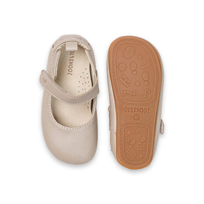 Mary Janes Olivia Barefoot Shoes - Champagne