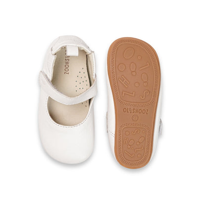 Mary Janes Olivia Barefoot Shoes - White