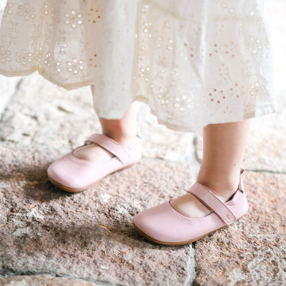Mary Janes Olivia Barefoot Shoes - Soft Rose